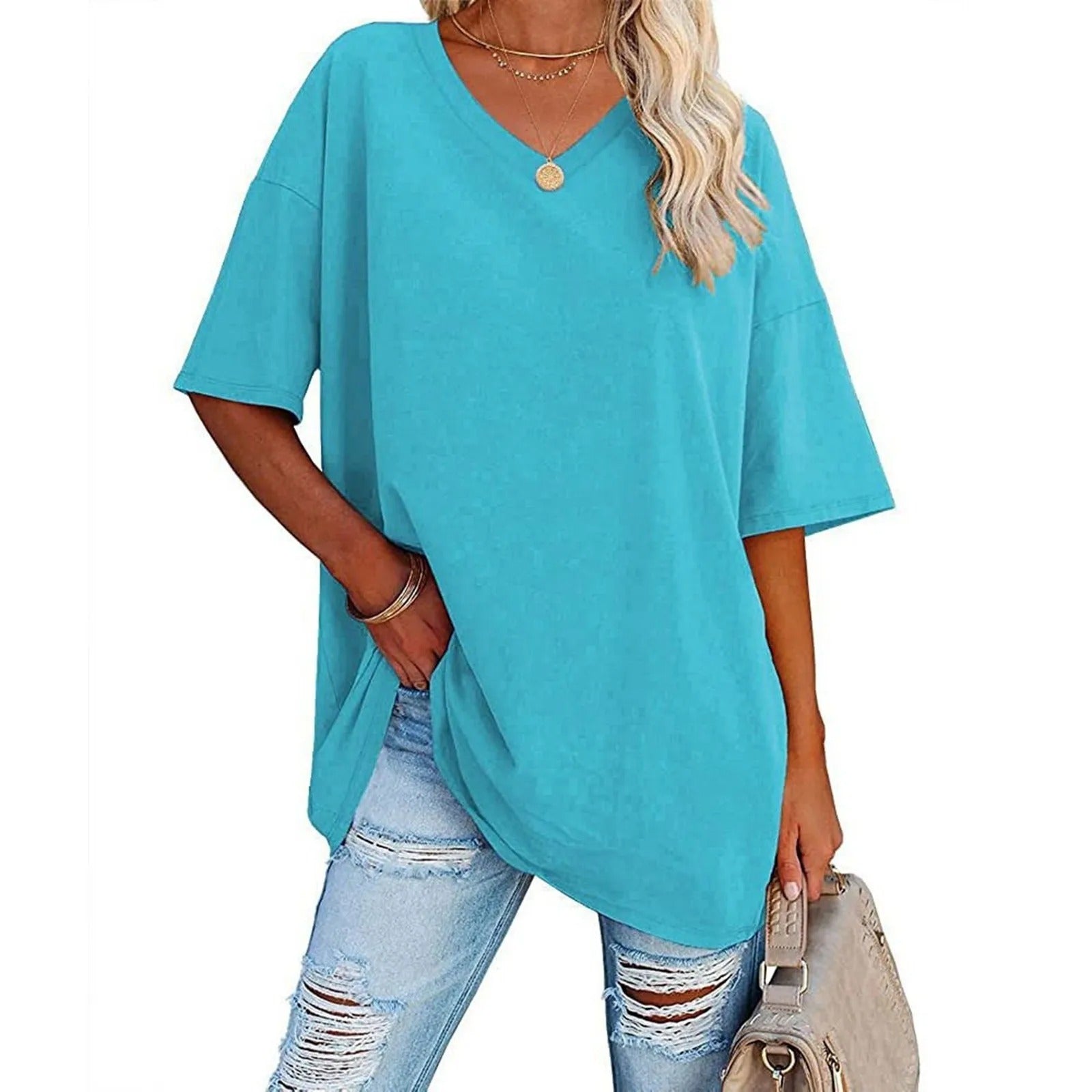 Ressa Oversized Everyday V Neck Tee