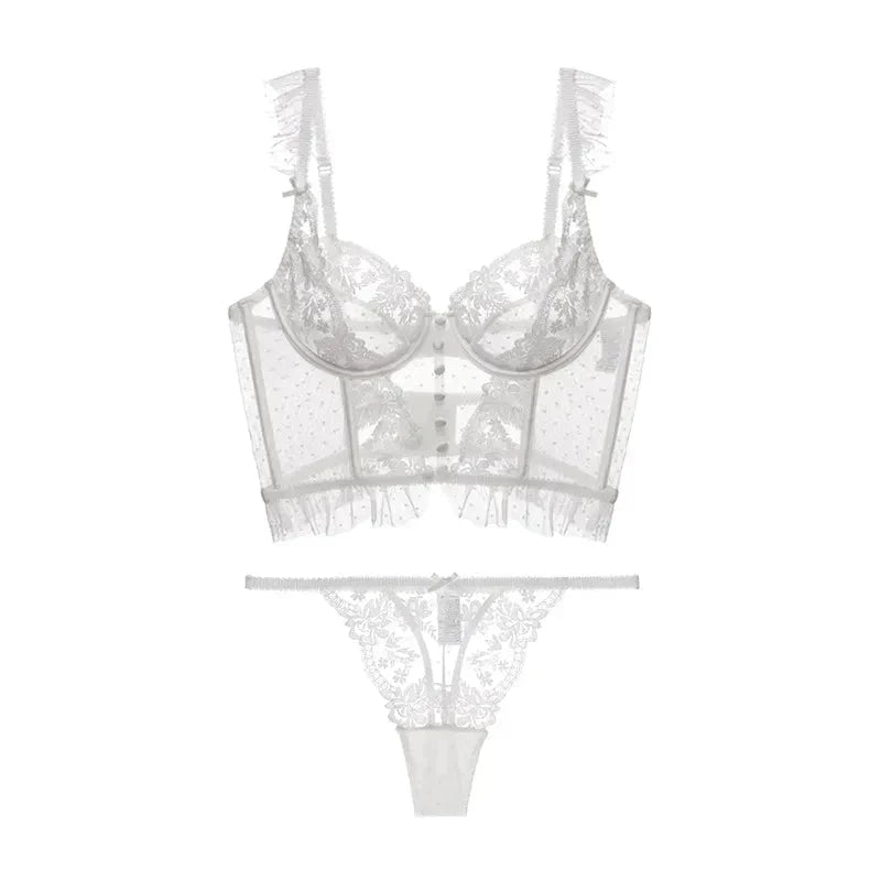 Daria French Lace Push Up Bra & Panty Set
