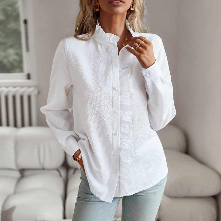 Isabelle – Ruffled Button Up Blouse
