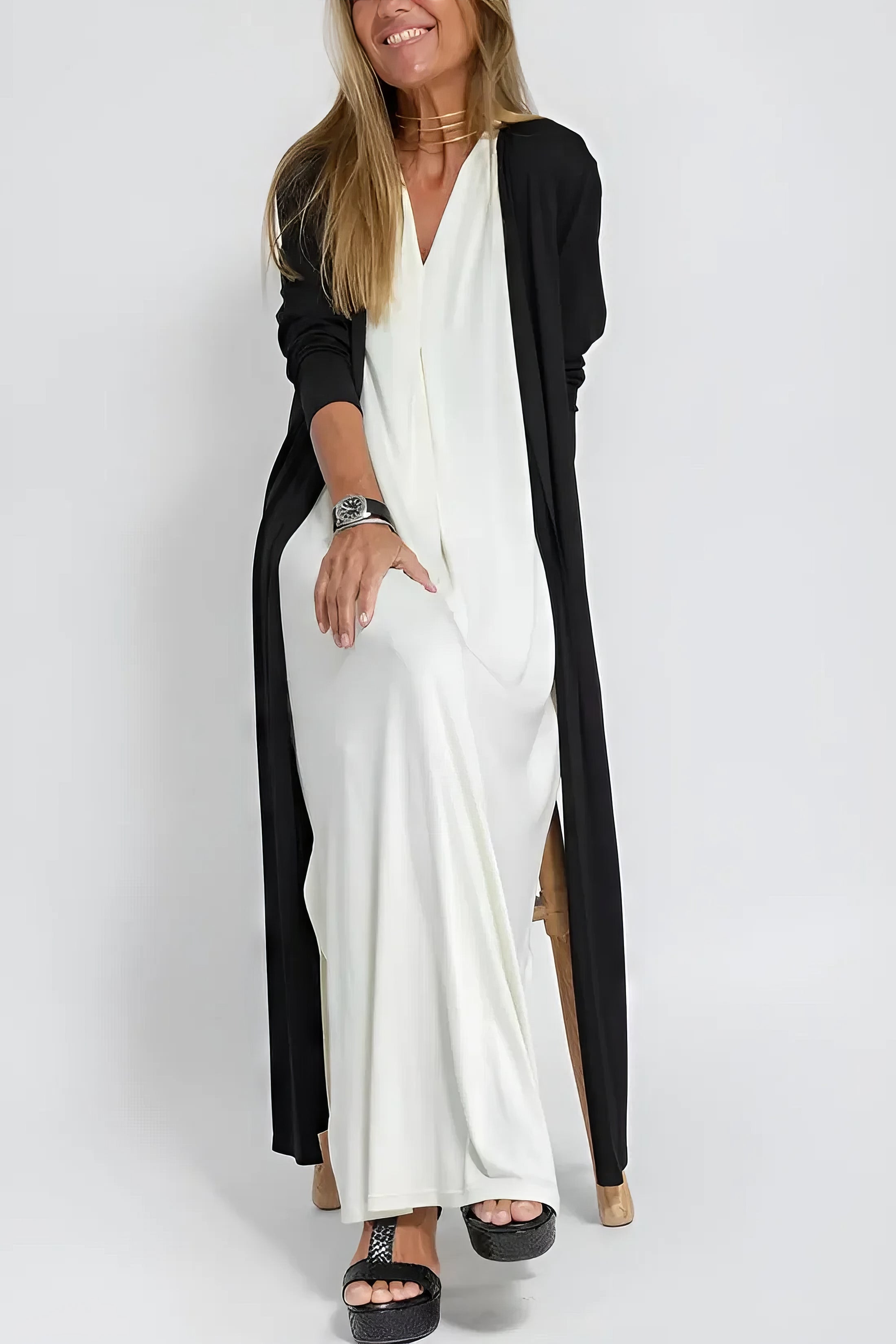 Elena Relaxed Fit Dress & Matching Cardigan As A Gift