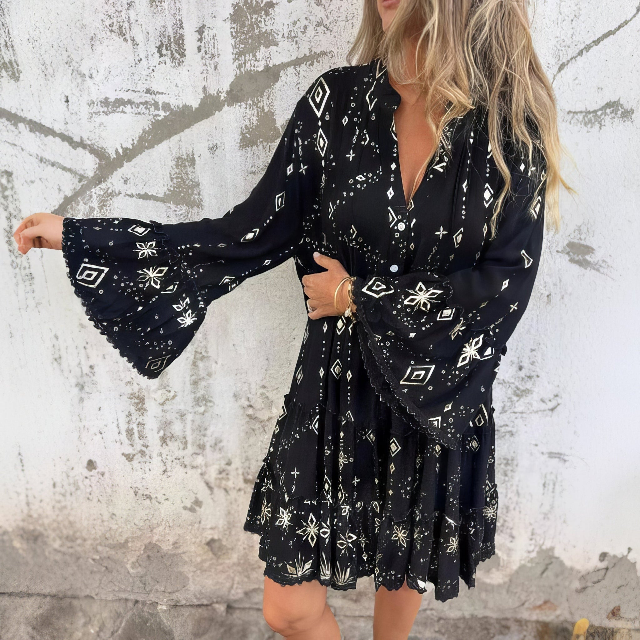 Mara Trendy Long Sleeve Mini Dress – Women’s fashion piece
