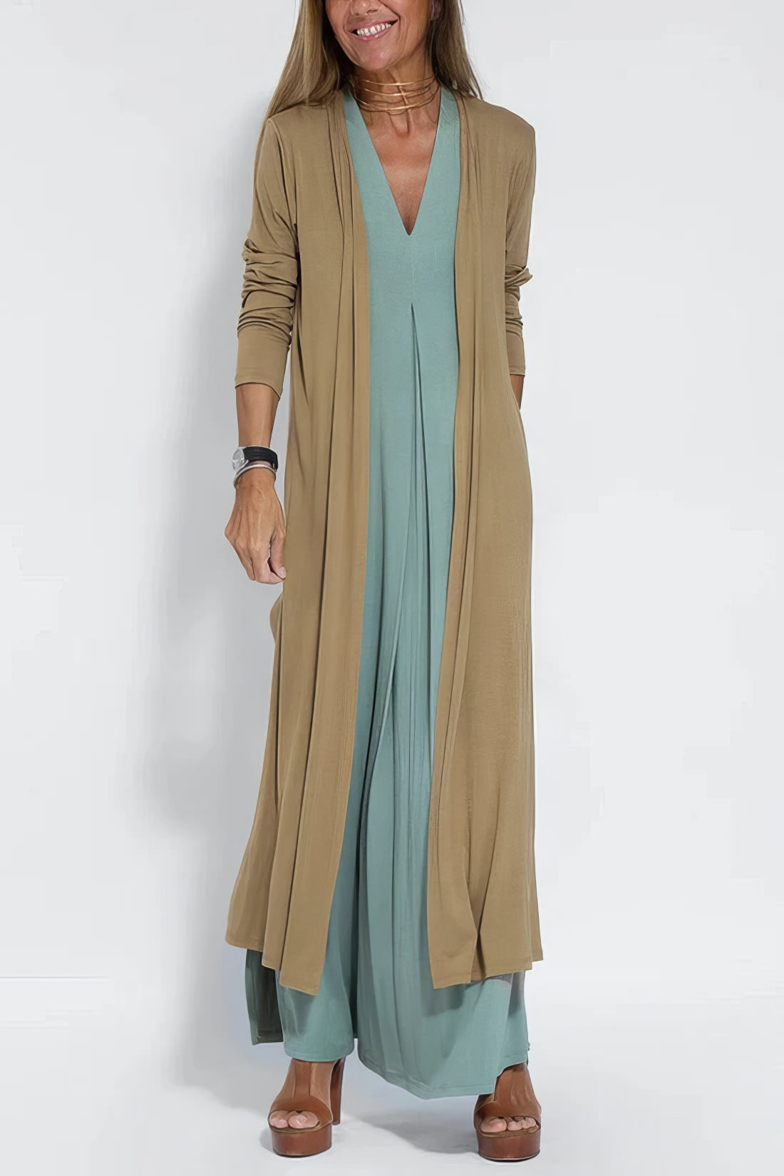 Elena Relaxed Fit Dress & Matching Cardigan As A Gift