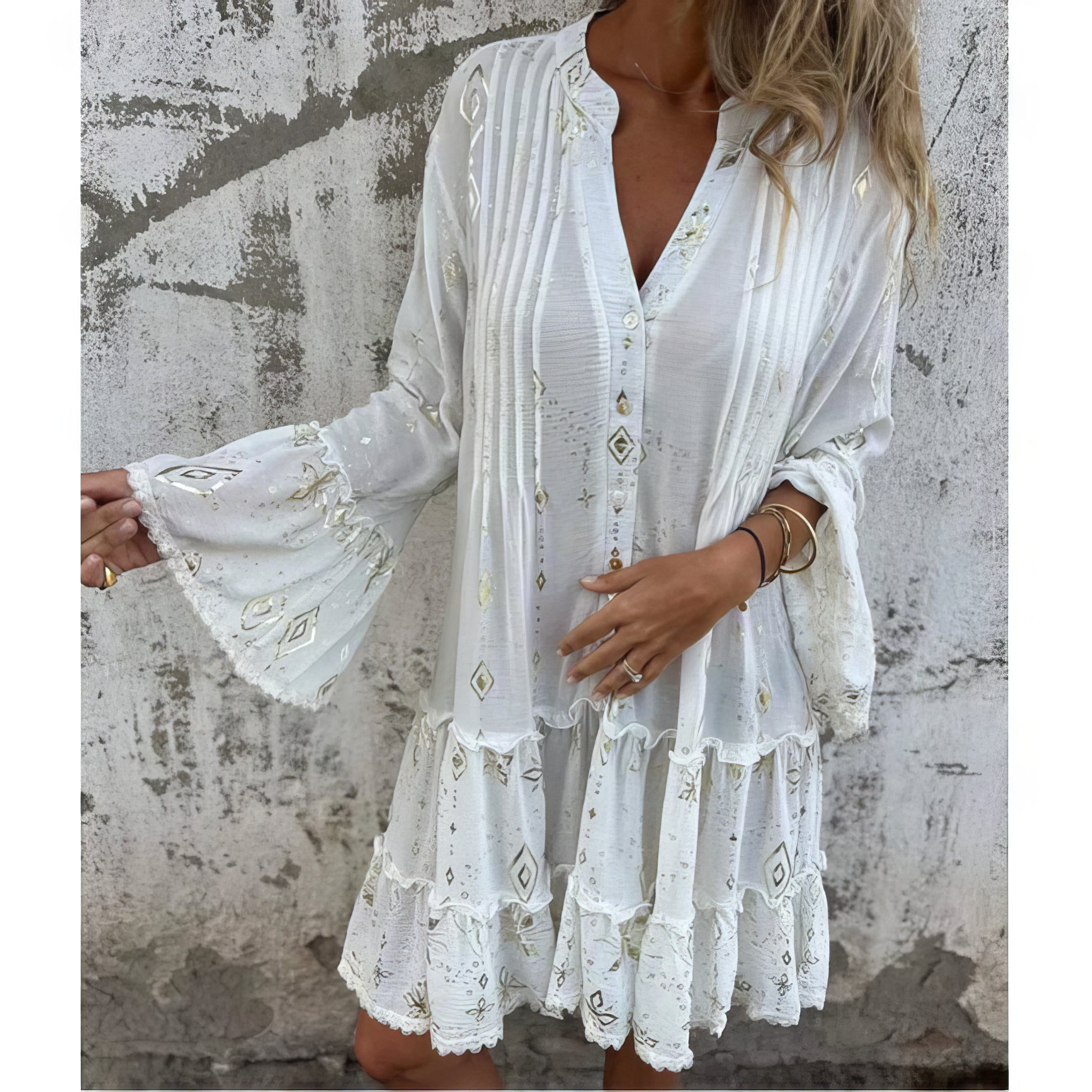 Mara Trendy Long Sleeve Mini Dress
